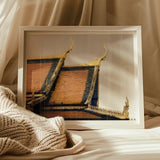 Before the Storm - Cambodian Temple Art Print / Canvas Framed Photograph Traditional Thai Temple Rooftops Ornate Golden Cambodian