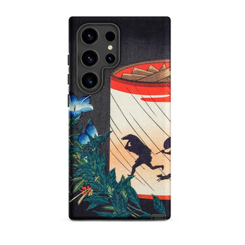 Bellflower and Lantern - Hiroaki Takahashi Phone Case Samsung Galaxy S24 Ultra / Matte Black Vibrant Japanese Woodblock Print Design