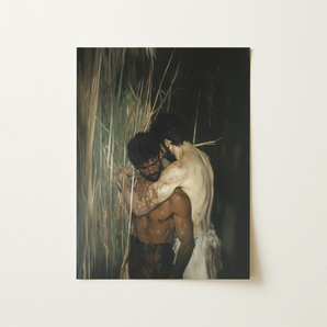 Juncos doblados - Impresión artística en lienzo de amantes gays interraciales