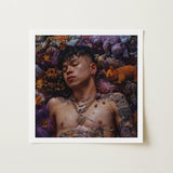Bent & Spent - Gaysian Thai Twunk Art Print / Canvas Framed Photograph Man Tattoos Gold Jewelry Among Colorful, Homoerotic, Prints