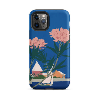 Bermuda in Oleander Time - Adolph Treidler Phone Case, Iphone 11 Pro / Matte, Mobile Cases, Toby Leon