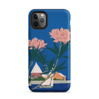 Bermuda in Oleander Time - Adolph Treidler Phone Case, Iphone 11 Pro Max / Matte, Mobile Cases, Toby Leon