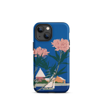 Bermuda in Oleander Time - Adolph Treidler Phone Case, Iphone 13 Mini / Matte, Mobile Cases, Toby Leon