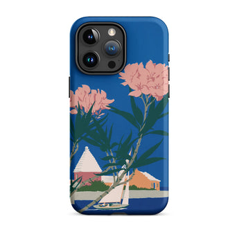 Bermuda in Oleander Time - Adolph Treidler Phone Case, Iphone 15 Pro Max / Matte, Mobile Cases, Toby Leon