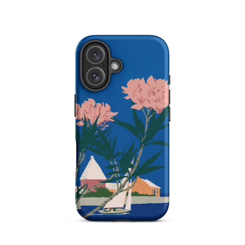 Bermuda in Oleander Time - Adolph Treidler Phone Case, Iphone 16 / Matte, Mobile Cases, Toby Leon