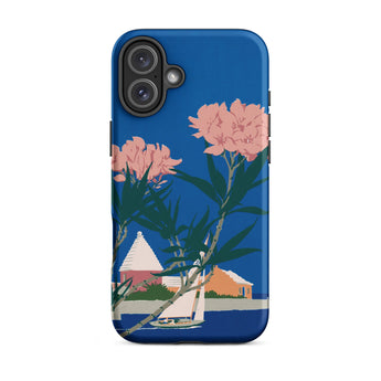 Bermuda in Oleander Time - Adolph Treidler Phone Case, Iphone 16 Plus / Matte, Mobile Cases, Toby Leon