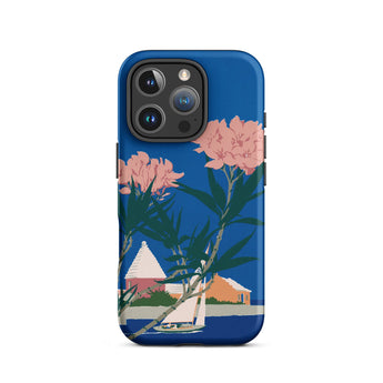 Bermuda in Oleander Time - Adolph Treidler Phone Case, Iphone 16 Pro / Matte, Mobile Cases, Toby Leon