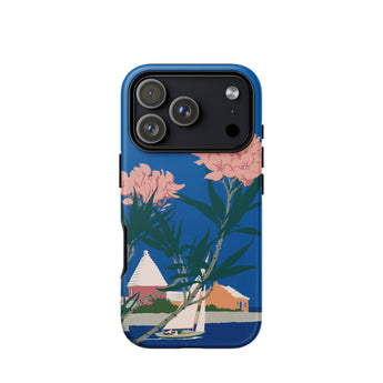 Bermuda in Oleander Time - Adolph Treidler Phone Case, Iphone 17 Pro / Matte, Mobile Cases, Toby Leon