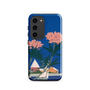 Bermuda in Oleander Time - Adolph Treidler Phone Case, Samsung Galaxy S23 / Matte, Mobile Cases, Toby Leon