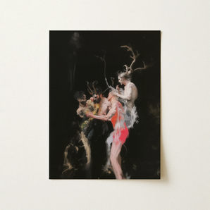 Bestial - Neo-baroque Pagan Art Print / Canvas, 12x16’’ / 31x41cm / Unframed / no Border, Posters Prints & Visual Artwork, Toby Leon