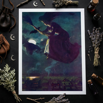 Beware the Beautiful Witch - Power O’malley Art Print / Canvas, 12x16’’ / 31x41cm / Unframed / White Border, Posters Prints & Visual
