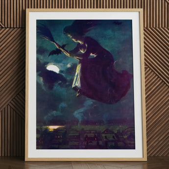 Beware the Beautiful Witch - Power O’malley Art Print / Canvas, 24x32’’ / 61x81cm / Natural Frame / Matboard, Posters Prints & Visual
