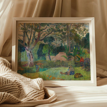 The Big Tree - Paul Gauguin Art Print / Canvas Framed Pastoral Landscape Scene Trees Figures, Visual Journey, Prints