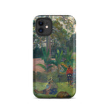 The Big Tree - Paul Gauguin Phone Case Iphone 11 / Matte Artistic Phone Case Gauguin’s Tahitian Dreamscape, Paul Gauguin, Dreamscape