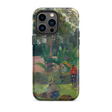 The Big Tree - Paul Gauguin Phone Case Iphone 14 Pro Max / Matte Art-adorned Phone Case Gauguin’s Tahitian Dreamscape, Paul Gauguin,