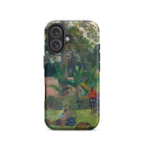The Big Tree - Paul Gauguin Phone Case Iphone 16 / Matte Phone Case Painted Garden Scene Gauguin’s Tahitian Dreamscape, Paul Gauguin,