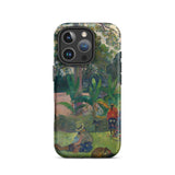 The Big Tree - Paul Gauguin Phone Case Iphone 16 Pro / Matte Art-adorned Phone Case Gauguin’s Tahitian Dreamscape, Paul Gauguin, Dreamscape