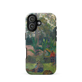 The Big Tree - Paul Gauguin Phone Case Iphone 17 / Matte Iphone 12 Case Gauguin Painting Design Black White Gauguin’s Tahitian Dreamscape,