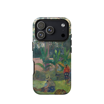 The Big Tree - Paul Gauguin Phone Case Iphone 17 Pro / Matte Iphone 12 Pro Max Case Vintage Painting Design Gauguin’s Tahitian Dreamscape,