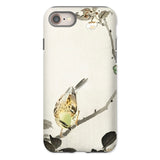 Bird on Branch - Ohara Koson Shin-hanga Phone Case Iphone 8 / Matte Phone Case Delicate Illustration Bird Perched Branch Ohara Koson,