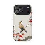 Bird on Maple - Ohara Koson Kachō-e Phone Case Iphone 17 Pro Max / Matte 13 Autumn Leaves Whispers Secrets, Japanese, Koson’s Lens Mobile