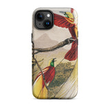 Bird of Paradise - Benjamin Fawcett Phone Case Iphone 15 Plus / Matte Bird-themed Lithography, Fawcett’s Vibrant Lithograph, Mobile Cases