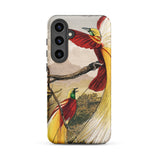 Bird of Paradise - Benjamin Fawcett Samsung Case, Galaxy S24 Plus / Matte, Smartphone Case Vibrant Illustration Two Birds Paradise