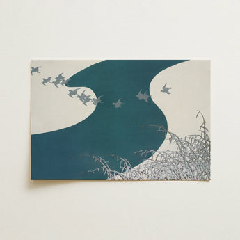Birds - Kamisaka Sekka Winter Migration Art Print / Canvas, 18x12’’ / 46x31cm / Unframed / no Border, Posters Prints & Visual Artwork, Toby