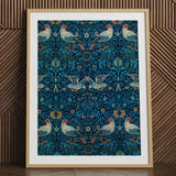 Birds - William Morris Arts and Crafts Kunstdruck / Leinwand, 24x32’’ / 61x81cm / Naturrahmen / Passepartout, Poster Drucke & visuelle Kunstwerke,