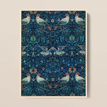 Birds - William Morris Arts and Crafts Art Print / Canvas, 12x16’’ / 31x41cm / Natural Frame, Posters Prints & Visual Artwork, Toby Leon