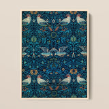 Birds - William Morris Arts and Crafts Art Print / Canvas Framed Artwork Symmetrical Pattern Stylized Foliage Deep Morris’s, Tapestry,
