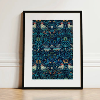 Birds - William Morris Arts and Crafts Art Print / Canvas Framed Symmetrical Intricate Design Stylized Morris’s, Tapestry, Verdant