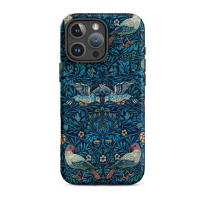 Birds - William Morris Arts and Crafts Iphone Case, 16 Pro Max / Matte, Bird-patterned Phone Case