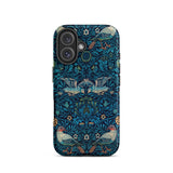 Birds - William Morris Arts and Crafts Iphone Case 16 / Matte Blue Floral Bird Patterned Phone Case William Morris Birds, Birds Iphone,