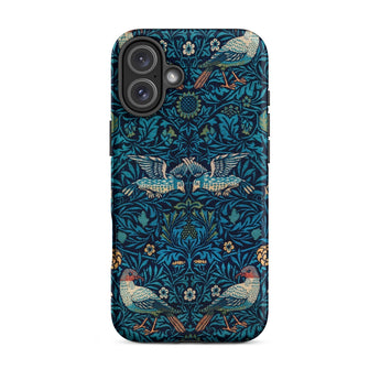 Birds - William Morris Arts and Crafts Iphone Case 16 Plus / Matte Floral Bird-patterned Phone Case William Morris Birds, Birds Iphone,
