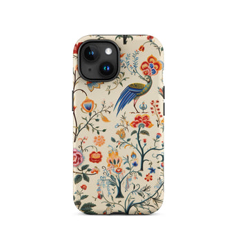 Birdwatchers - Kitsch Bird Art Phone Case Iphone 15 / Matte Floral Patterned Vibrant Plumage Erupts, Fauna Bursting Mobile Cases