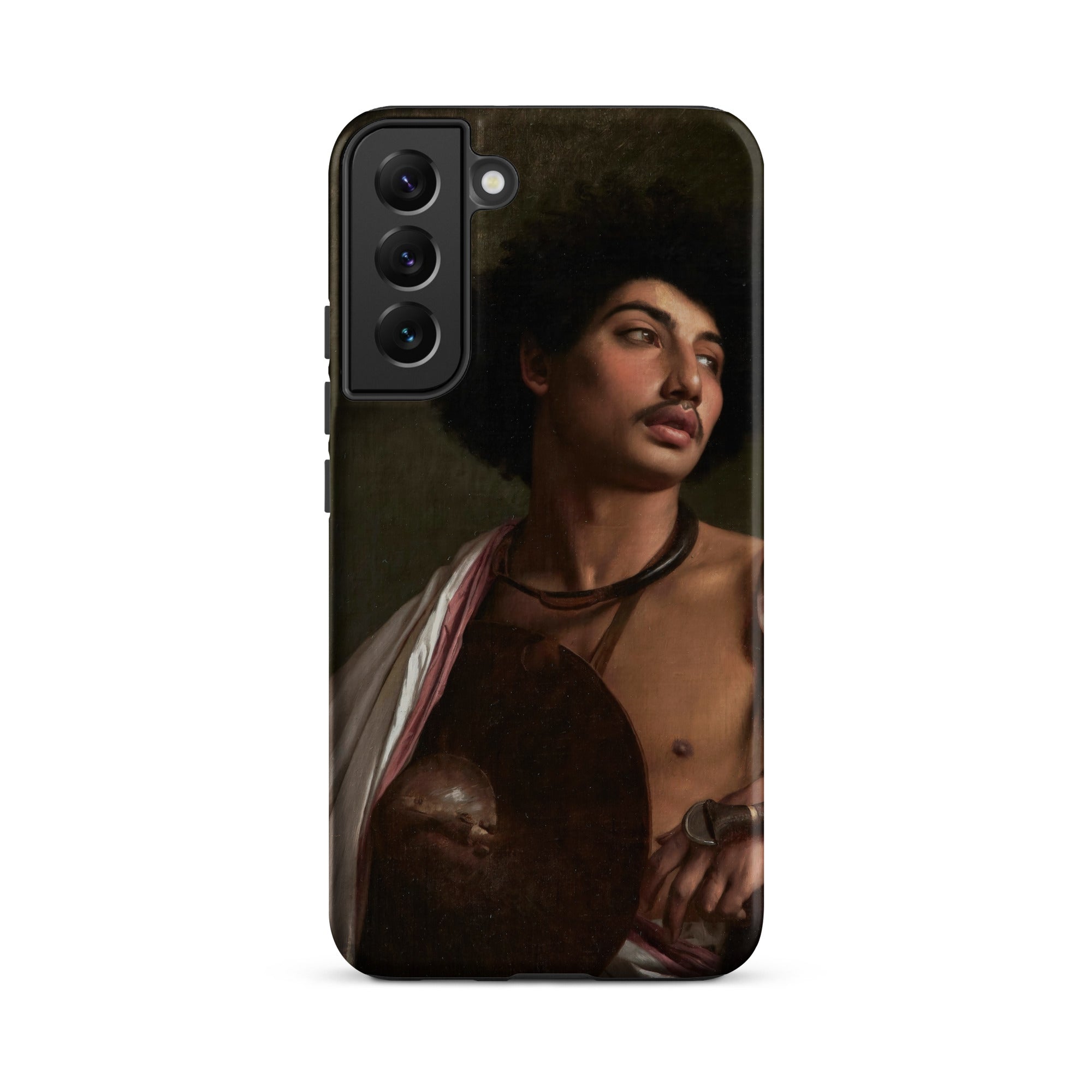 A Bischari Warrior - Jean-leeon Gerome Samsung Case, Galaxy S22 Plus / Matte, Smartphone Case Portrait Man Dark Curly Hair Mustache