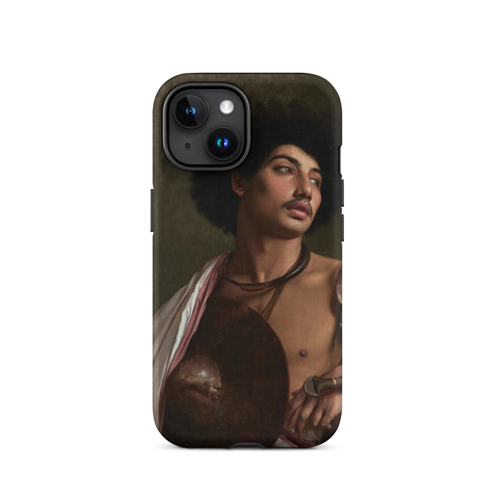 A Bischari Warrior - Jean-leon Gerome Iphone Case, 15 / Matte, Black Smartphone Case Painting Person Afro Mustache