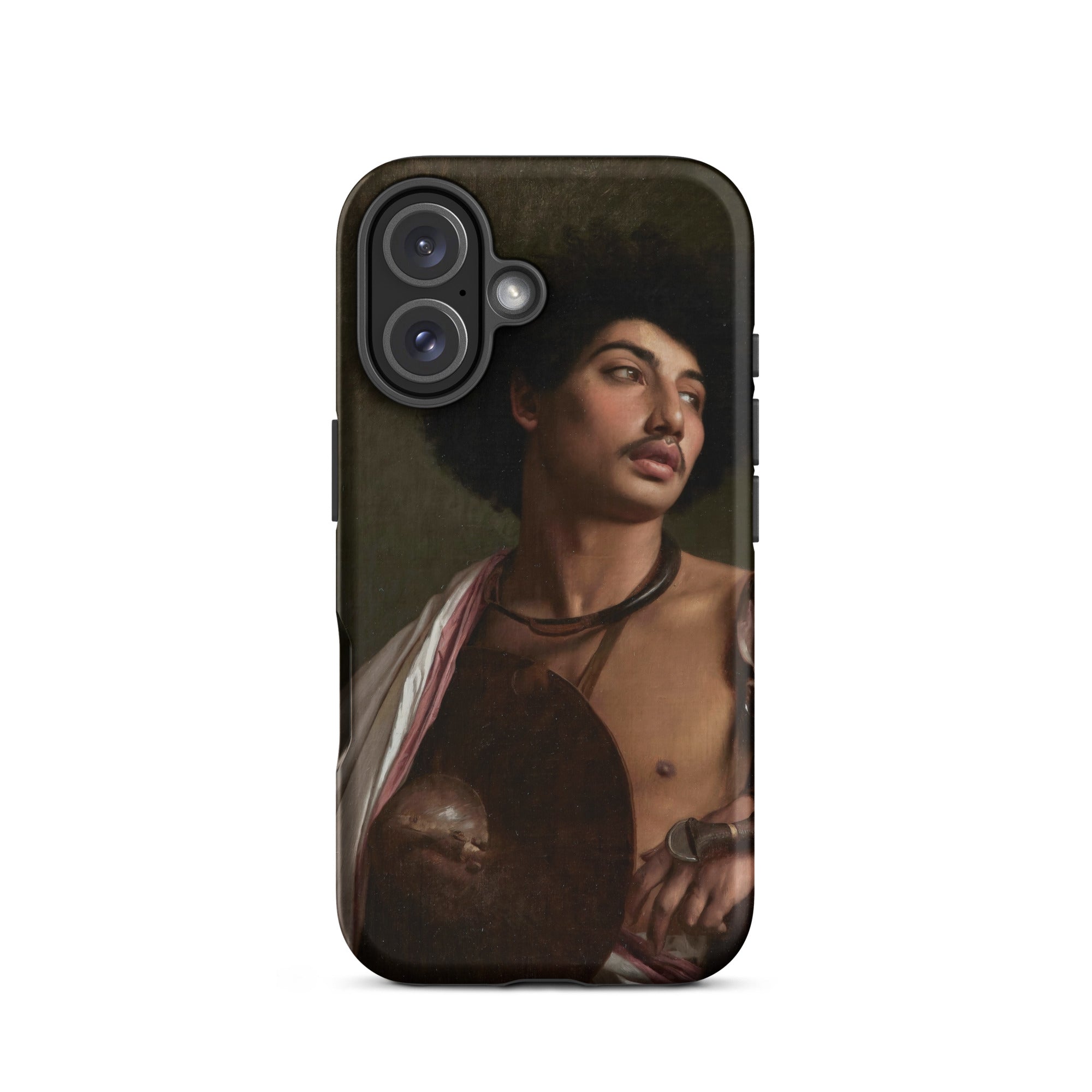 A Bischari Warrior - Jean-leon Gerome Iphone Case, 16 / Matte, Black Phone Case Portrait Person Dark Curly Hair