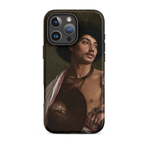 A Bischari Warrior - Jean-leon Gerome Iphone Case, 16 Pro Max / Matte, Iphone Phone Case Classical Portrait Man Afro Mustache