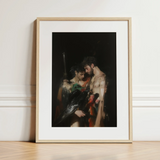 Black Bird - Greco-queer Gay Myth Art Print / Canvas, 12x16’’ / 31x41cm / Natural Frame / Matboard, Posters Prints & Visual Artwork, Toby