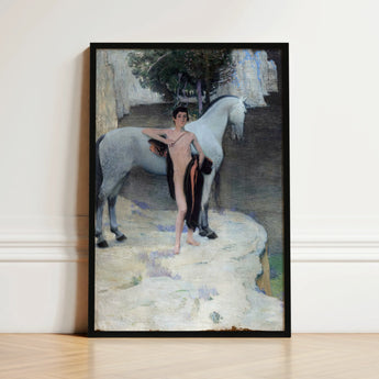 Black Lake - Jan Priesler Art Print / Canvas Black-framed Reproduction Painting Horseman édouard Manet, Prints
