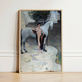 Black Lake - Jan Priesler Art Print / Canvas Framed Reproduction Painting White Horse édouard Manet Nude, Prints