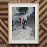 Black Lake - Jan Priesler Art Print / Canvas Framed Painting Nude Man Horse Jan Priesler Art, Art Print, Black Lake