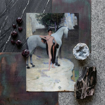 Black Lake - Jan Priesler Art Print / Canvas Reproduction Painting Horseman édouard Manet Nude Male Figure Jan Priesler Art, Art Print,