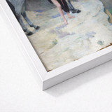 Black Lake - Jan Priesler Art Print / Canvas White Framed Impressionist Painting Horse Legs, Prints