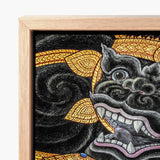 Black Monkey Magic - Traditional Thai Myth Art Print / Canvas Gold Intricately Detailed Artwork Balinese Guardian Ferocious Simian Deity,