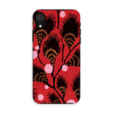 Black Peacock Flowers - E.a. Seguy Pochoir Iphone Case, Xr / Matte, Phone Case Red Black Peacock Feather Pattern Pink
