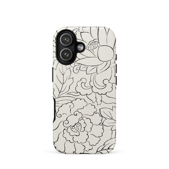 Black & White Florals - Taguchi Tomoki Phone Case, Iphone 17 / Matte, Mobile Cases, Toby Leon