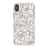 Black & White Florals - Taguchi Tomoki Phone Case, Iphone x / Matte, Mobile Cases, Toby Leon